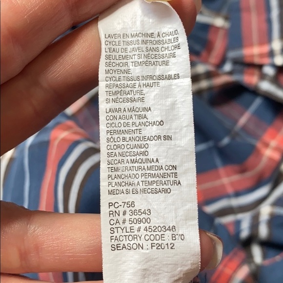 Izod Plaid Mens size Large Button down Shirt - Picture 7 of 10